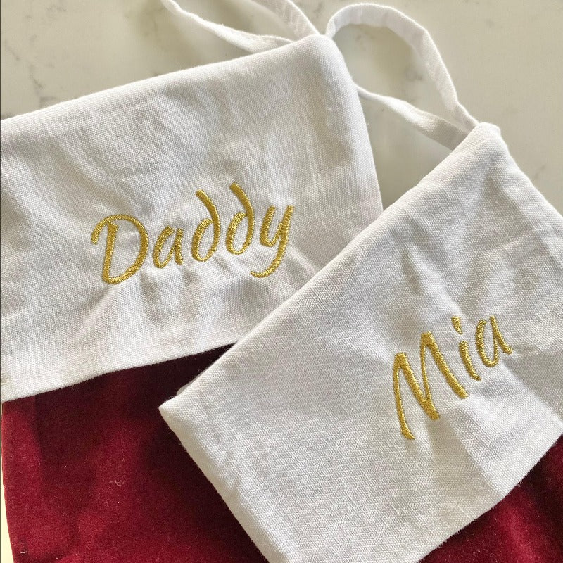 Personalised Christmas Stockings - Mini Muse co.