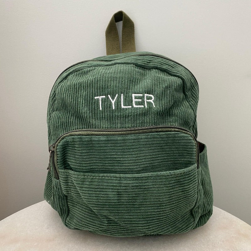 Personalised Corduroy Backpack - Mini Muse co.