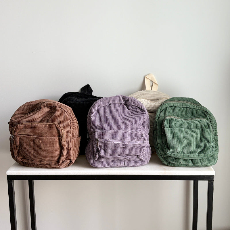 Personalised Corduroy Backpack