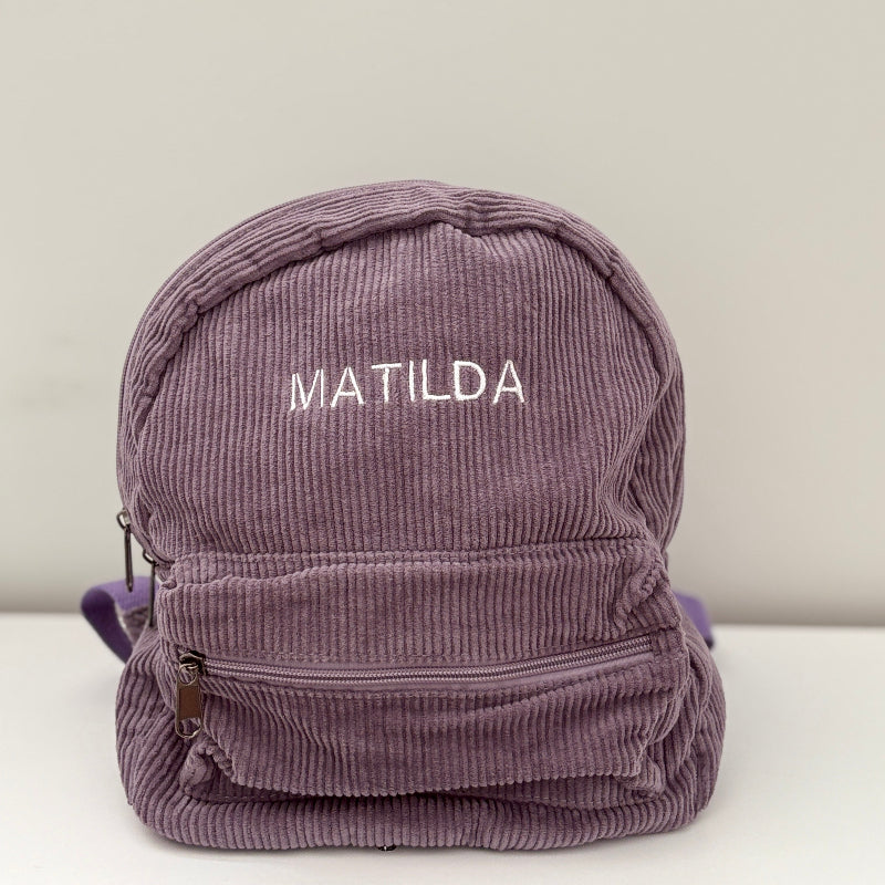 Personalised Corduroy Backpack