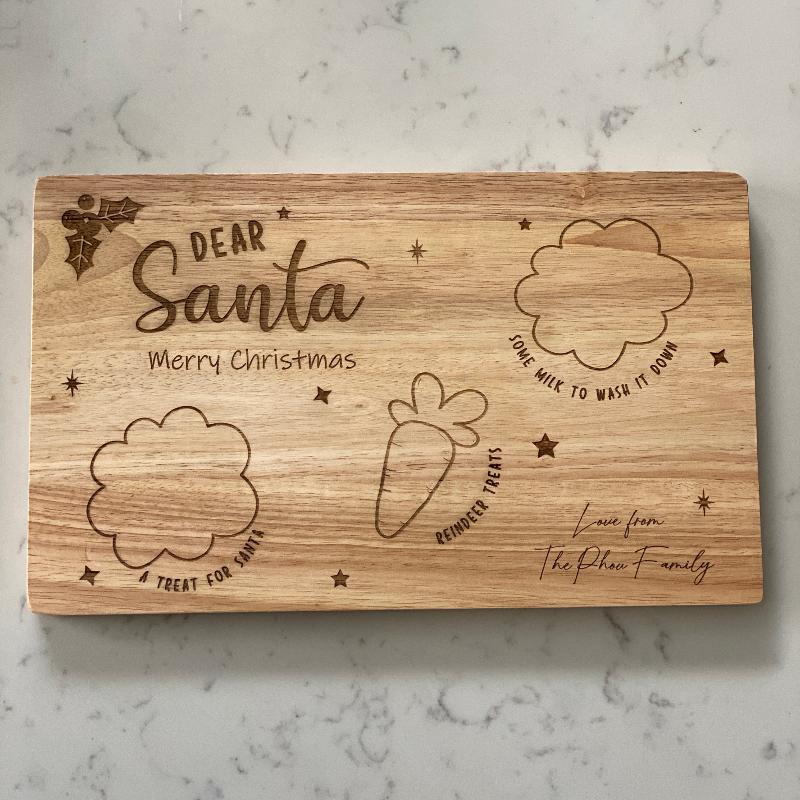 personalised christmas treat board