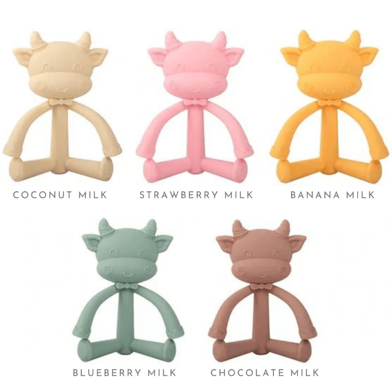 Mr.Moo Silicone Cow Baby Teether Toy - Mini Muse co.