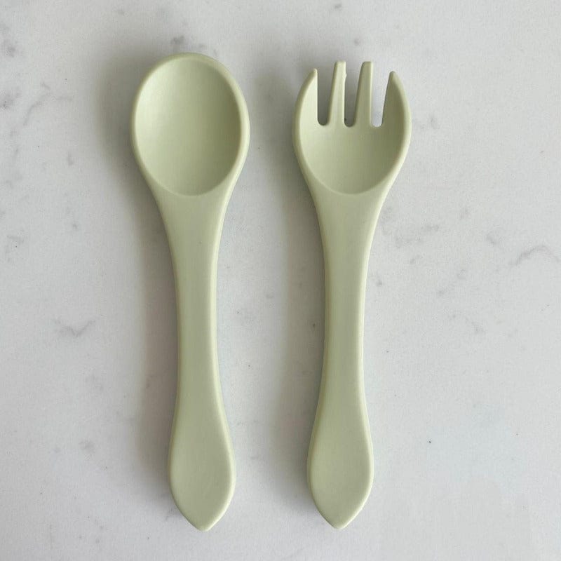 My First Silicone Spoon & Fork Set - Mini Muse co.
