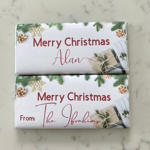 Christmas Foliage Chocolate Bar - Mini Muse co.