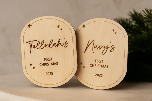 Personalised My First Christmas Plaque