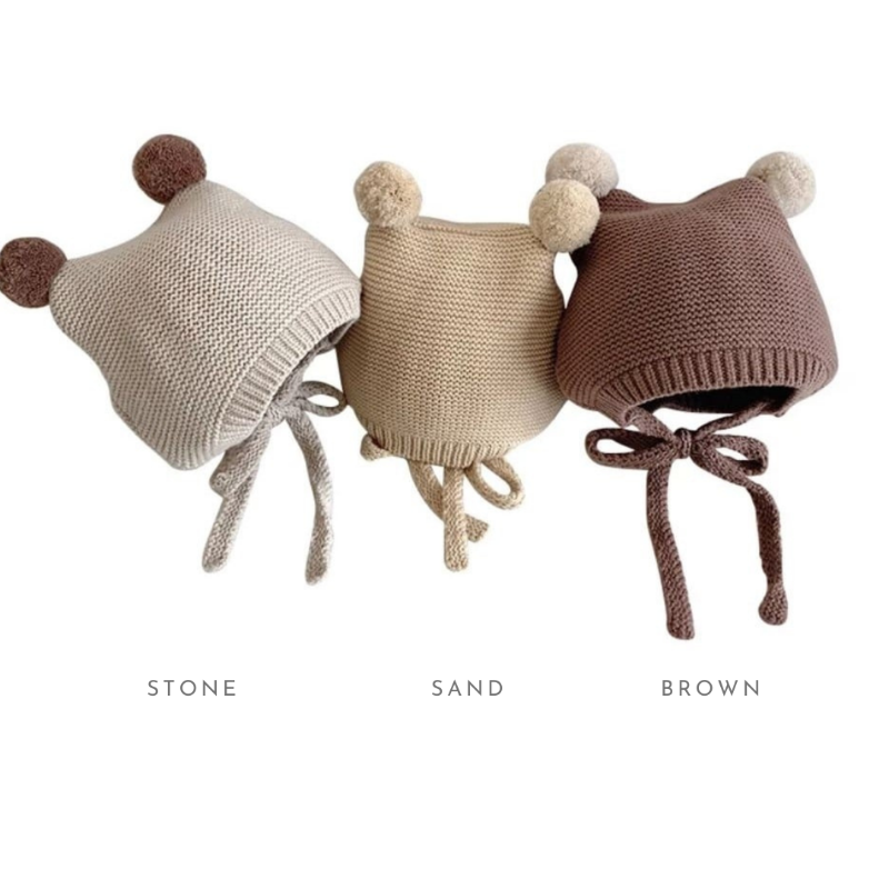 Knitted Pom Pom Beanie - Mini Muse co.
