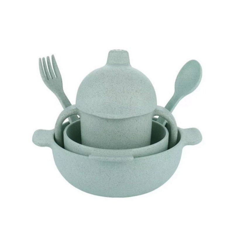 Freckle Wheat Straw Kids Dinnerware Set - Mini Muse co.