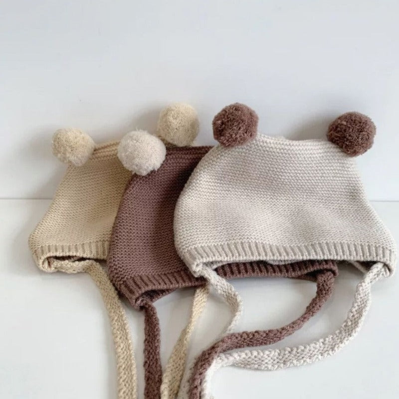 Knitted Pom Pom Beanie - Mini Muse co.