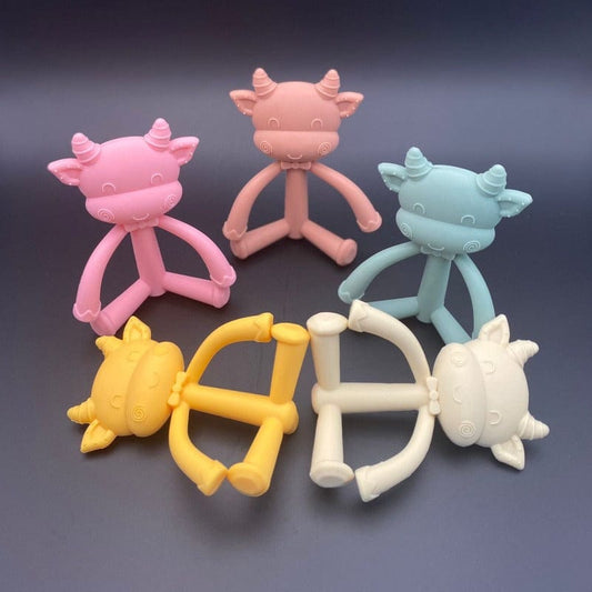 Mr.Moo Silicone Cow Baby Teether Toy - Mini Muse co.