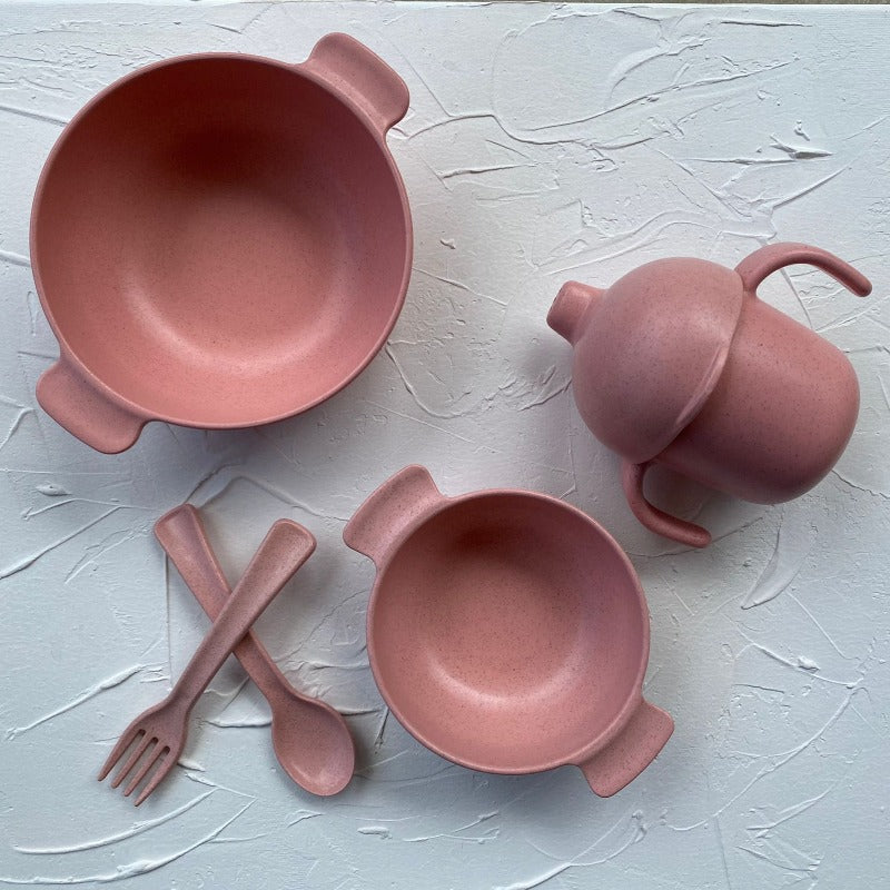 Freckle Wheat Straw Kids Dinnerware Set - Mini Muse co.