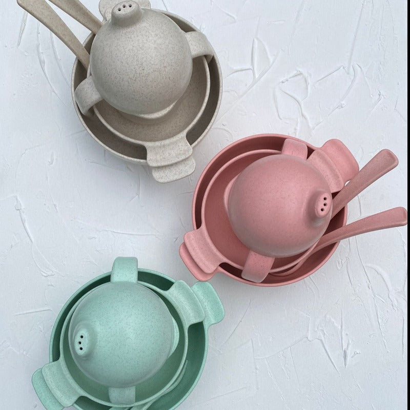 Freckle Wheat Straw Kids Dinnerware Set - Mini Muse co.