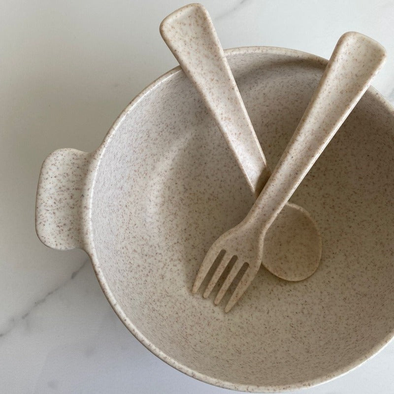 Freckle Wheat Straw Kids Dinnerware Set - Mini Muse co.