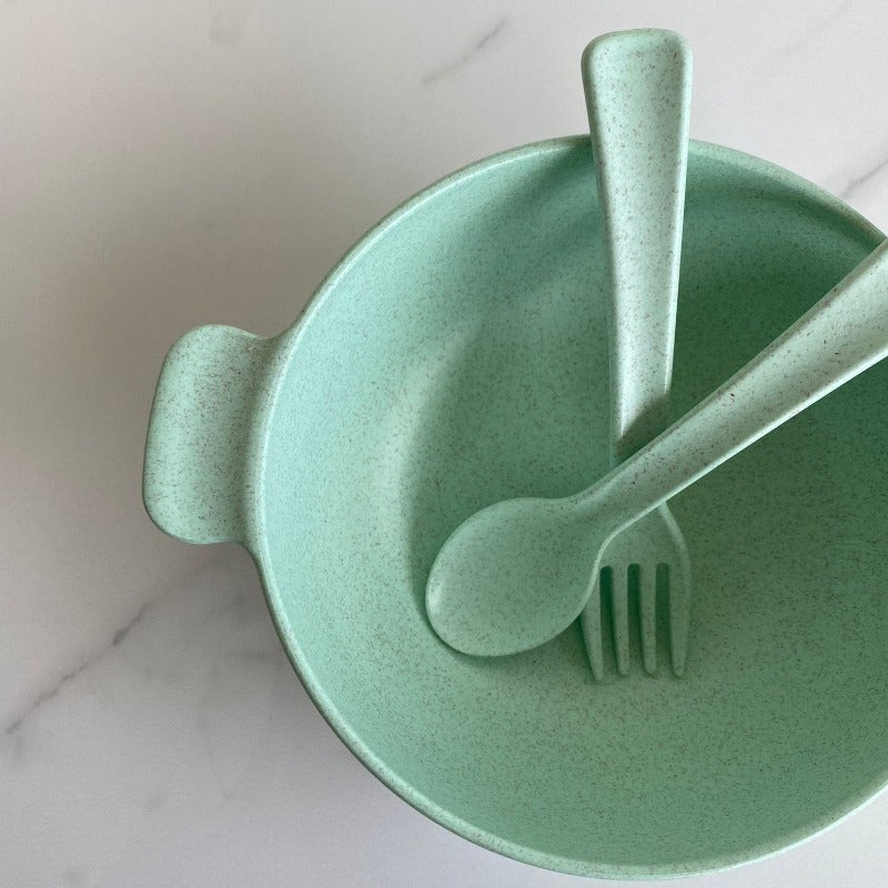 Freckle Wheat Straw Kids Dinnerware Set - Mini Muse co.