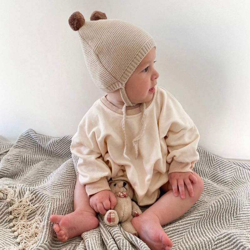 Knitted Pom Pom Beanie - Mini Muse co.