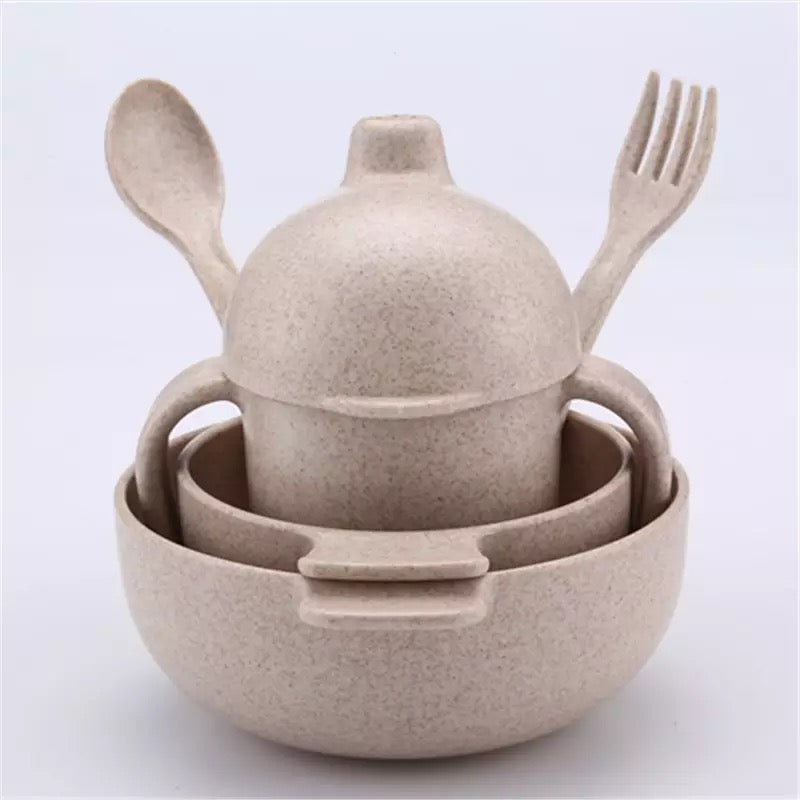 Freckle Wheat Straw Kids Dinnerware Set - Mini Muse co.