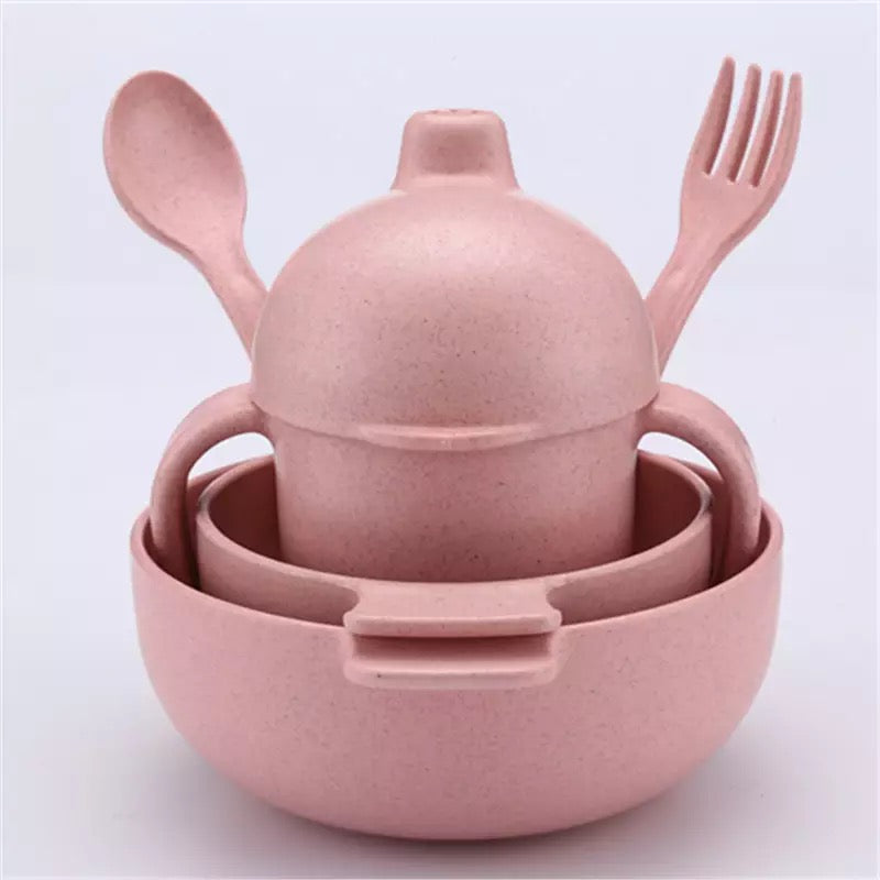 Freckle Wheat Straw Kids Dinnerware Set - Mini Muse co.